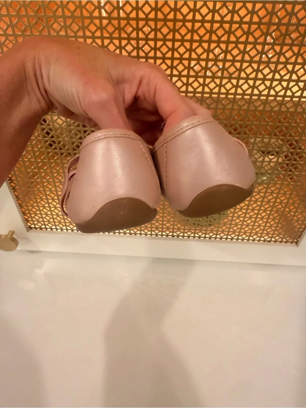 Livie & Luca Pink Leather Ballet Flats with Crisscross Straps! GUC! Size 12T